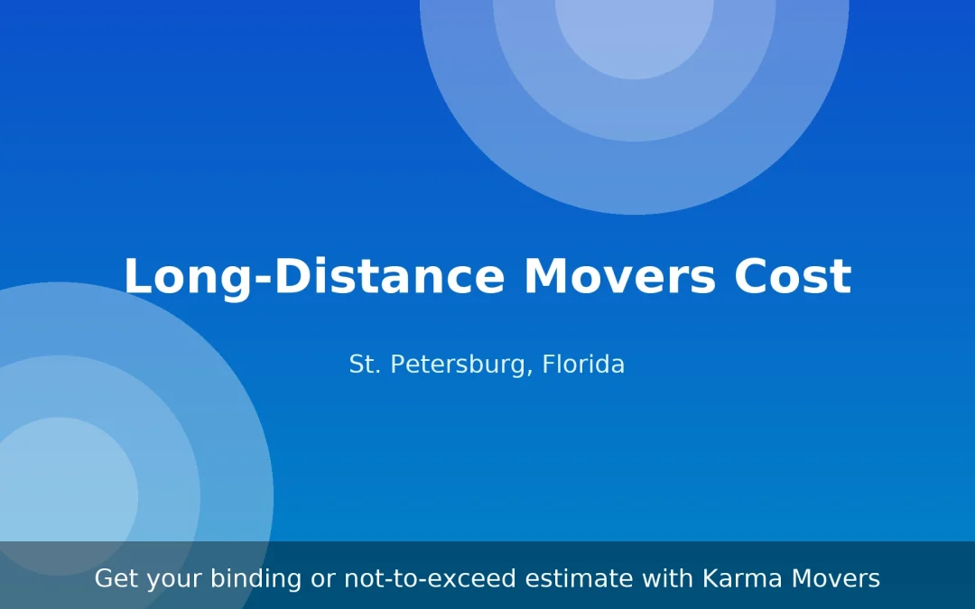 long distance movers cost breakdown St. Petersburg FL